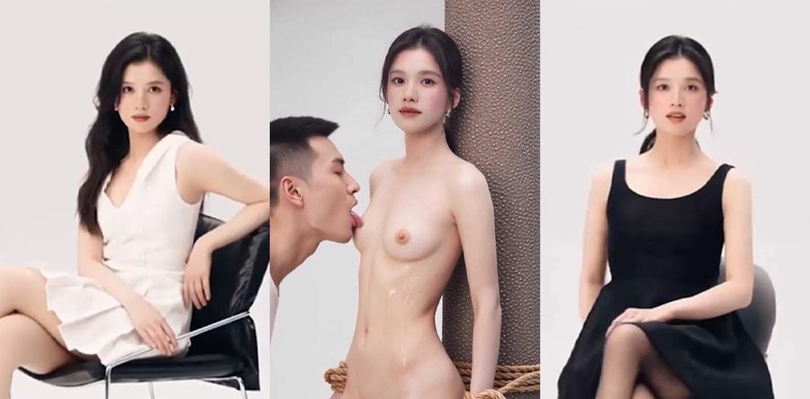 AI换脸张婧仪 拍完丝袜广告后续 国民女神黑丝美乳全裸满足品牌方