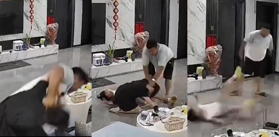 泉州祥芝禽兽男子与二婚老婆吵架 暴怒下重摔对方女儿 后脑勺着地一动不动