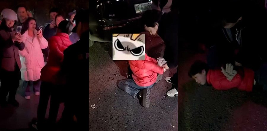 惊爆！人贩子当街抢娃被吃瓜群众围堵，帽子叔叔神速出击直接按倒在地！现场视频太炸裂！