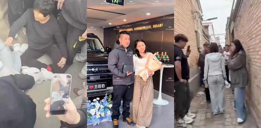 北陶管营村抓小三大瓜炸裂！河北廊坊文安左各庄原配薛阿芊上门被小三张明月辱骂，双方大妈混战原配落败，黑白衣服撕逼现场全曝光