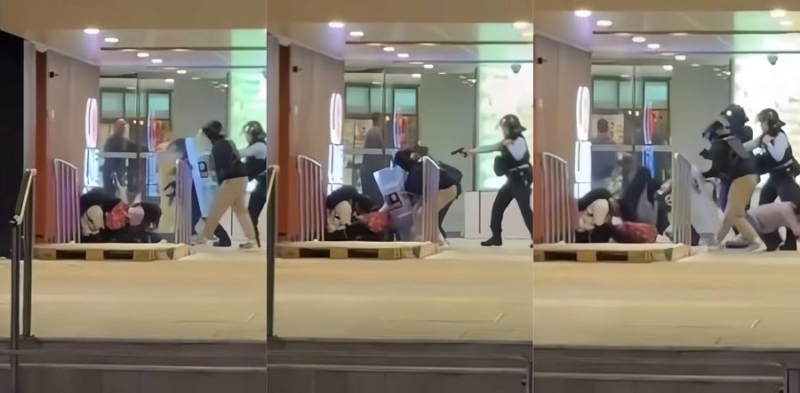 香港屯门持刀劫持人质太惊险！女警果断连开两枪击毙劫匪 晚几秒人质脖子就被抹了！