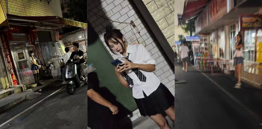 探店广西南宁著名红灯区西菜市野鸡聚集地 实拍漂亮小姐姐  价格美丽技术过硬