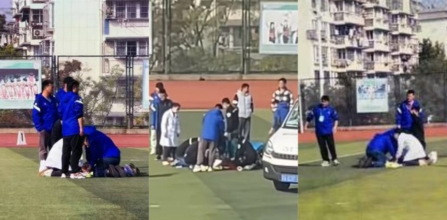 南京栖霞区高中生运动会200米赛场一学生猝死现场视频曝光 头晕求糖后倒地急救无效身亡