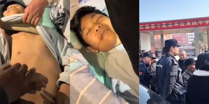 新蔡清华园高中生神秘校内身亡 家属亲友货车拦截校方疑似偷运遗体 嘴角淌血胸口诡异孔洞引发众怒 校园安全隐患与真相掩盖的惊天疑云