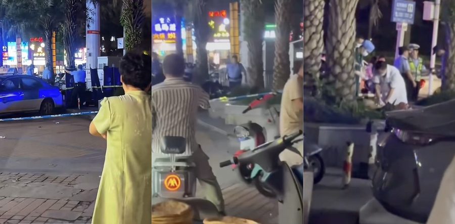 两男争一女致死？广西防城港阳光海岸三号门转盘杀人视频流出 凶手最后一条朋友圈曝光