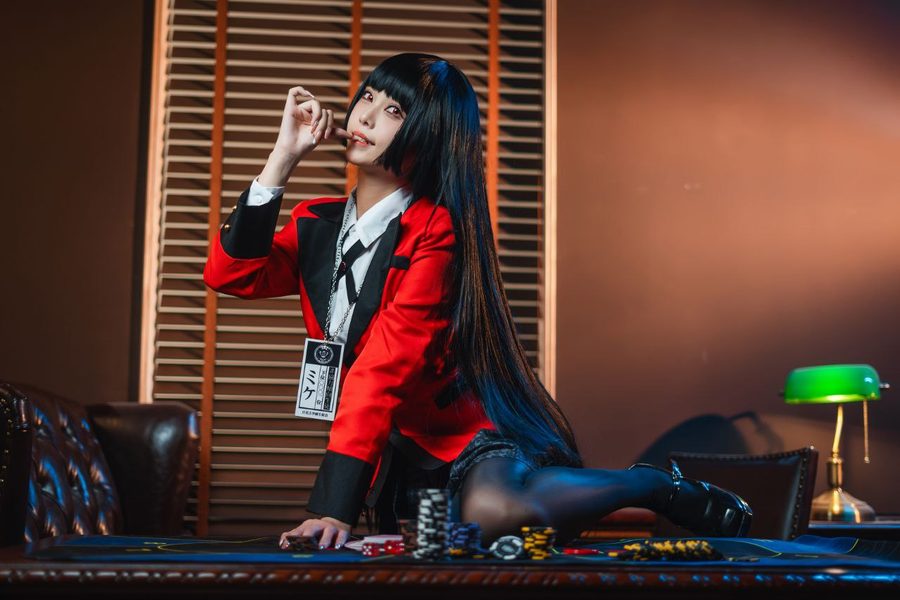 福利姬蜜汁猫裘狂赌之渊蛇喰梦子cosplay模特写真，清纯模特化身赌徒蛇喰梦子，哥特黑丝洛丽塔造型极致还原
