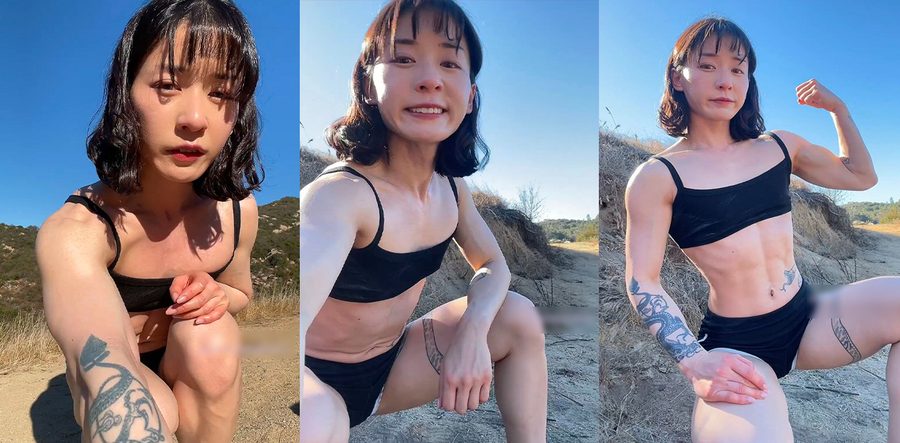 推特健身达人Peachycatsnack户外全裸露出 尺度拉满道具自慰高潮痉挛