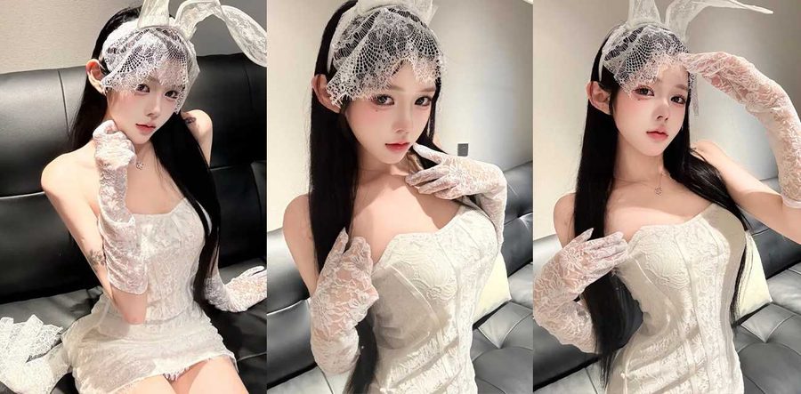 OnlyFans Kittyxkum 蓝白条纹死库水过膝白丝 全身抹精油双插双龙头猛操屁眼嫩穴翻白眼高潮