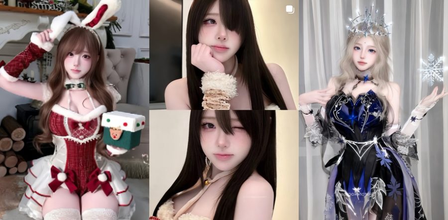 Ins Coser kuronekocoser 黑猫Cosplay独家爆料视频 火箭胸幽灵粉色乳晕阴道射精完整版 你想要放进去吗？