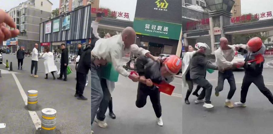 高攻低防！武汉汉正街铁铲斗殴惨案：老板抄家伙被外卖肉坦锤翻，一死一伤血溅街头！