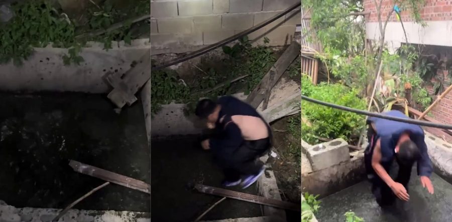 网红火云邪神直播跳粪坑 5万赞网红为红不怕臭 云南猛男粪水里翻腾