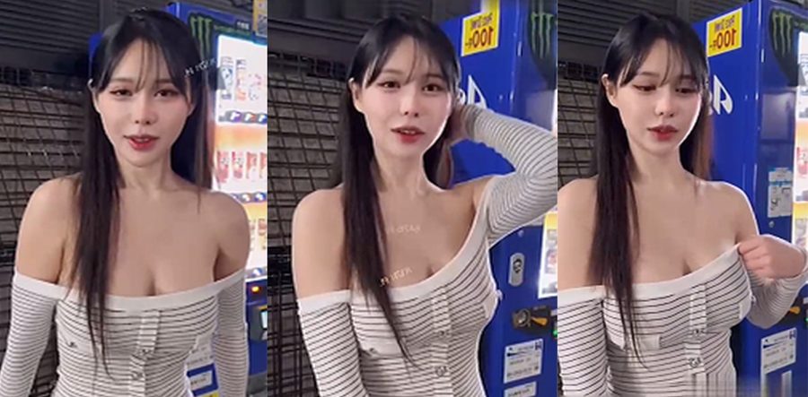 AfreecaTV颜值爆表韩妹徐婉神级口技！波点黑丝深喉口交特写，嘴巴含得又深又紧口水拉丝直流