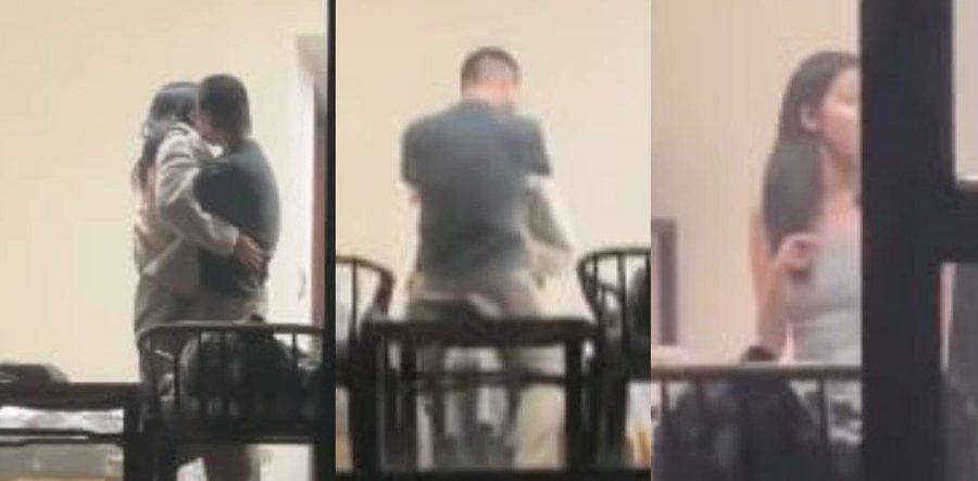 天津现代传媒职业学院教师宿舍惊现激情一幕 老师与女友忘拉窗帘上演活春宫 围观学生排成排观看直播现场