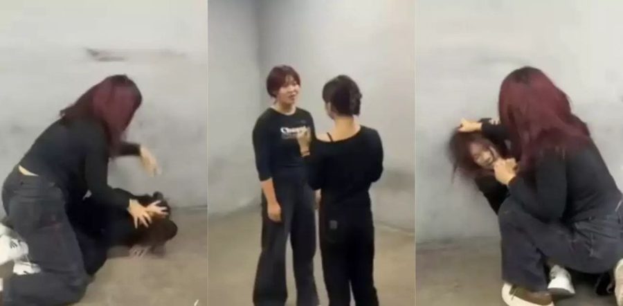 沈阳地下停车场俩精神小妹约架互殴！头发一拽拳头砸脸 女孩打架比爷们还狠