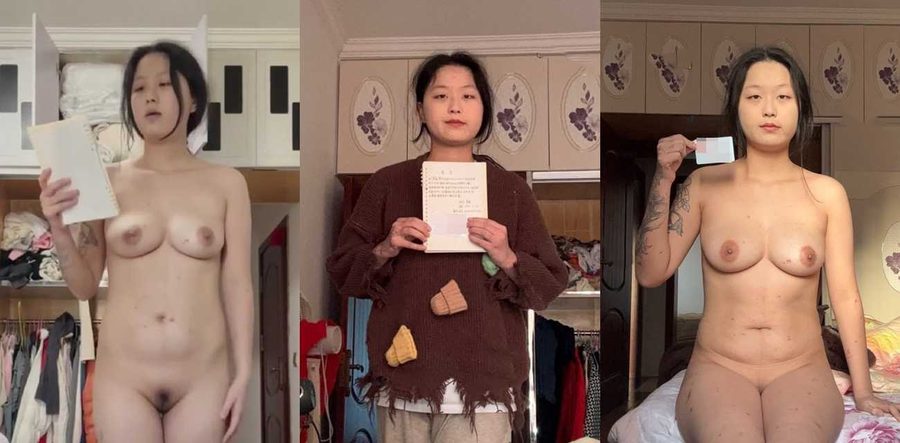 精神小妹裸贷视频流出 两姐妹双双脱衣自慰办理裸贷 咬着袜子跪地学狗爬
