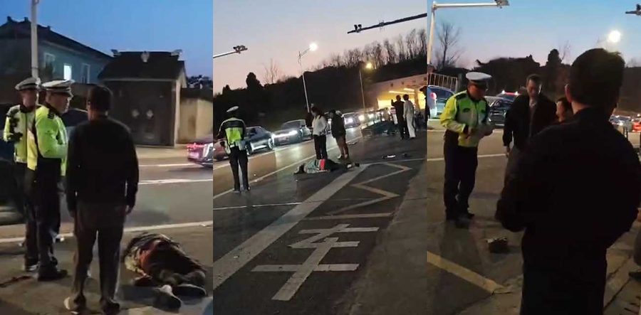 苏州西山女司机撞三轮阿姨后惨遭家属围殴！交警拦不住血流满地太惨了！