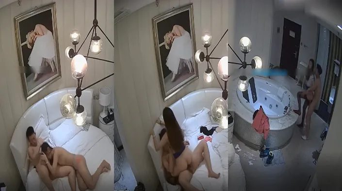 家庭监控破解视频 360监控偷拍 极品美女模特 和男友各种制服诱惑啪啪啪