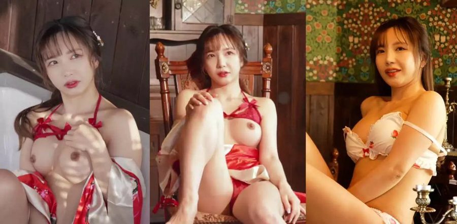 韩系美模 Rua 红色浴衣大尺度写真流出 情趣浴衣妖娆撩人 豪乳傲然诱惑爆棚 搔首弄姿淫靡至极