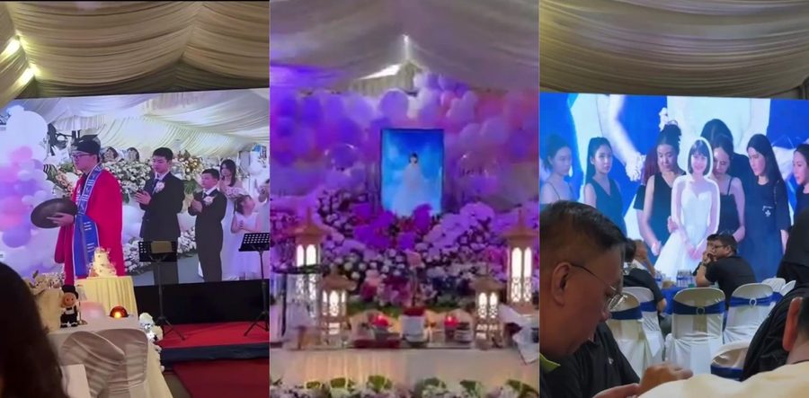 猎奇马来西亚槟城冥婚仪式全程记录 活人新郎娶亡妻 现场按传统婚礼办得隆重又诡异