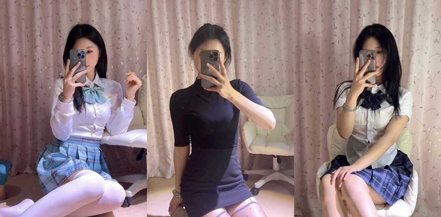 抖音擦边网红妲己首次露脸福利流出 清纯嫩妹身穿火辣丝袜 夹跳蛋自慰揉奶