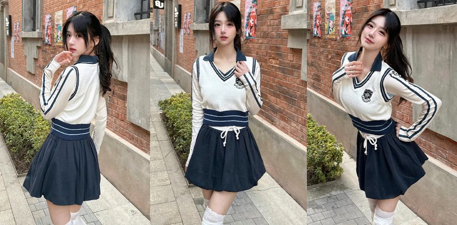 极品身材网红andmlove  蓝裙白丝吊带性感瑜伽裤 各种淫骚姿势 撅起翘臀被无套后入