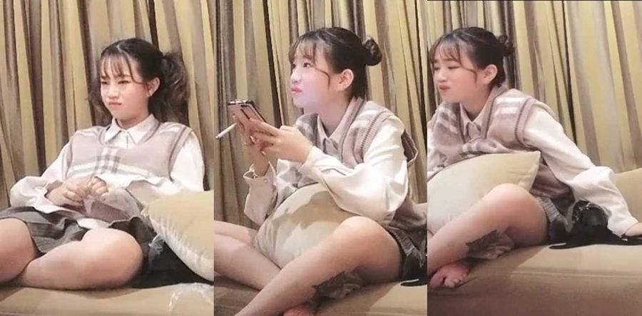 抖音爆火的毛巾哥 沈先生 约炮双马尾学生妹 清纯小萝莉被按在床上爆操