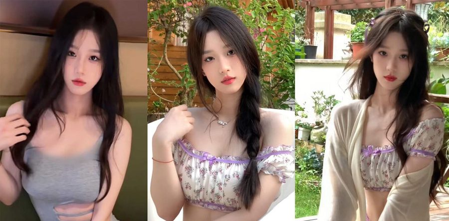 抖音百万粉丝女网红小米粉 为了流量竟然陪MCN负责人玩3P 女上位骑乘经验老道