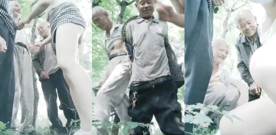 猎奇勾引 燕姐户外与70岁大爷4p 后入女上位口交 大爷居然都不射