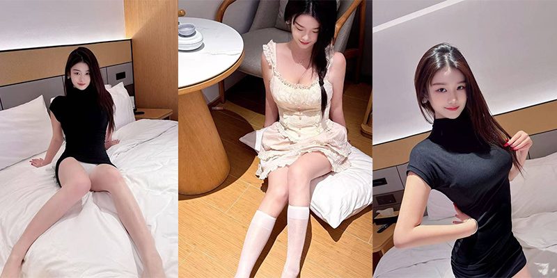 深圳极品少妇李鑫甜，清纯外表下隐藏极致反差骚浪本性，长腿女神黑丝短裙诱惑无套后入内射