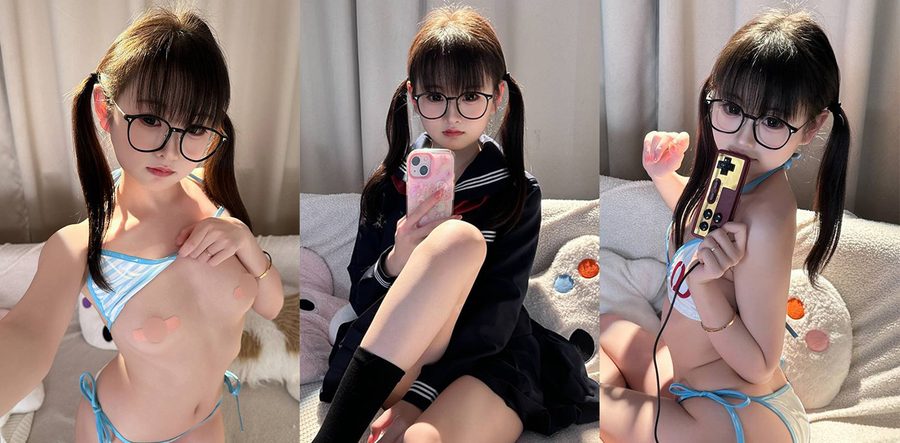 幼水铃衣靡途新作爆火，高颜值白嫩萝莉JK水手服私拍，酮体白虎尺度全开太顶了！