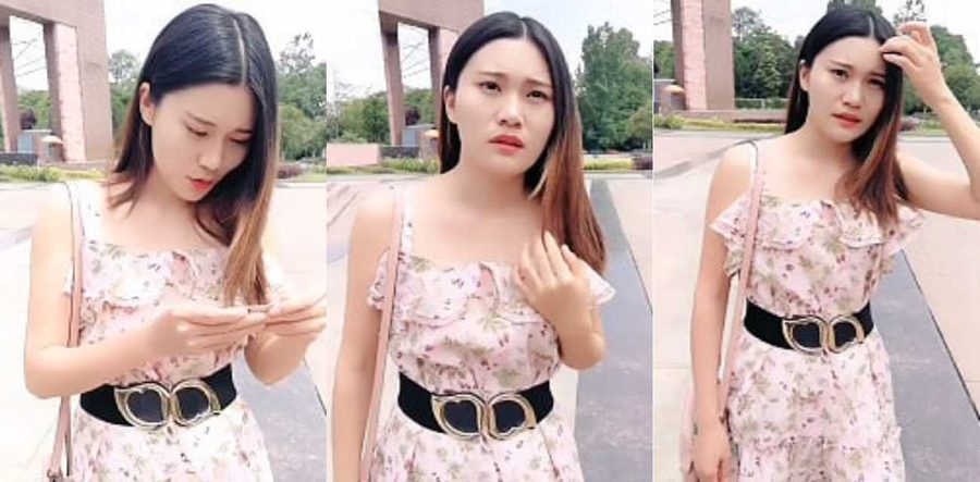 刚毕业的女大学生找不到工作 被色狼导演带到小树林里试镜口交爆操