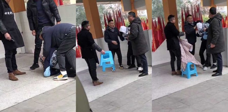 垫江一中太抽象了 教师强制剪头按男生地上暴打 学生发型不合心意直接动手教育变霸凌
