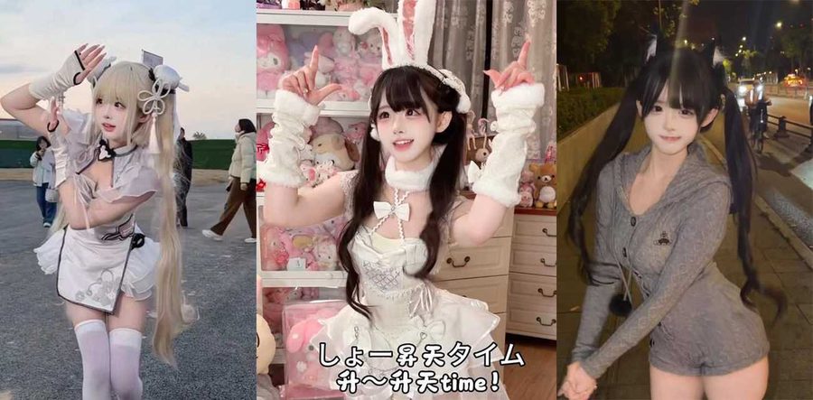 抖音二次元甜妹失眠熊高尔夫摇拿破仑摇爆火，JK萝莉风清纯可爱穿搭与轻快舞蹈，究竟有多上头