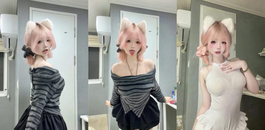 抖音极品高颜值反差女大 y蝶 舌钉阿黑颜擦边吐舌诱惑 给主人发漏奶扣逼脸穴同框视频
