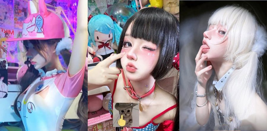 抖音B站二次元嫩妹 钙片老师 定制福利曝光 穿上情趣制服用电动玩具疯狂挑逗自己的小蜜穴 骚姿魅态淫语超刺激！
