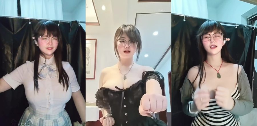 B站福利 巨乳反差眼镜娘 曌媌緢 抖音风裸舞抖奶 被金主调教口交多根肉棒被尿嘴