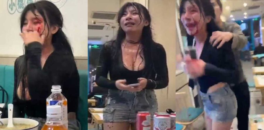 上海餐厅两巨乳美女撕衣猛干 大奶狂甩场面超刺激
