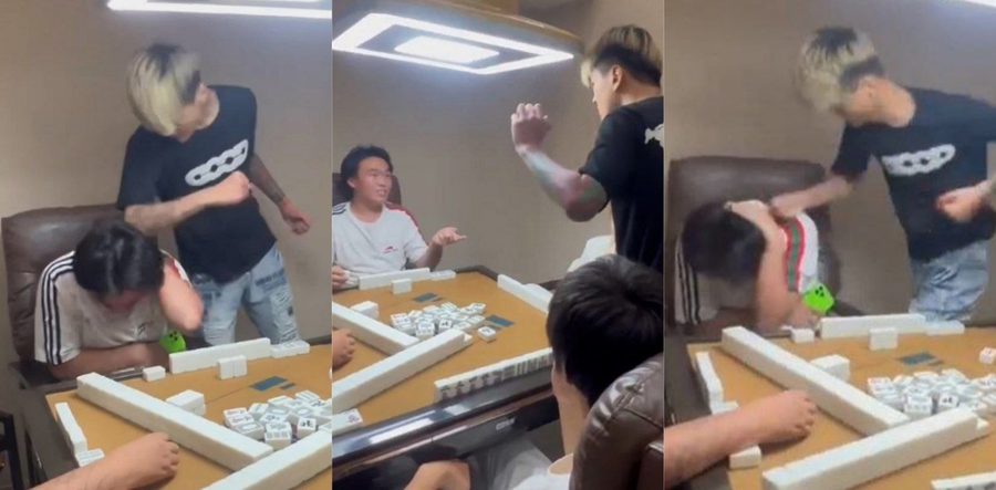麻将馆惊现一秒十八拳 精神小伙为女友遭摸手暴怒开大 护妻狂魔还是冲动恶魔？