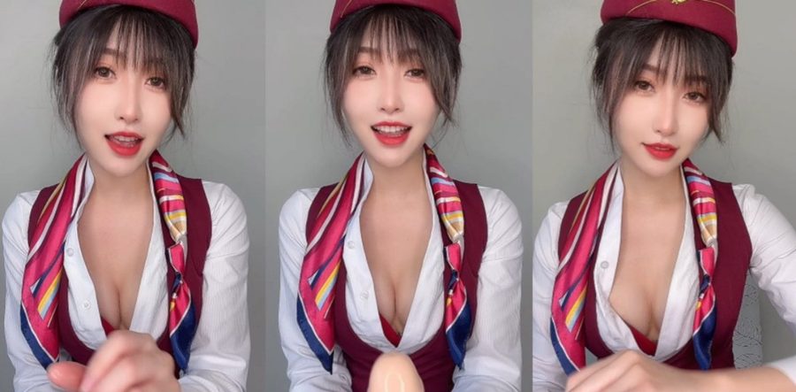 百万粉丝福利姬 MissWarmJ 化身情欲空姐撩骚 制服黑丝性感火辣 笑容甜美勾人心弦