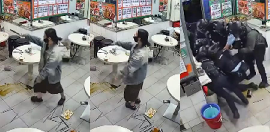 吉林小仙女香港旅游手机没电付不了账 暴怒抄菜刀乱砍粉面店化身国服花木兰