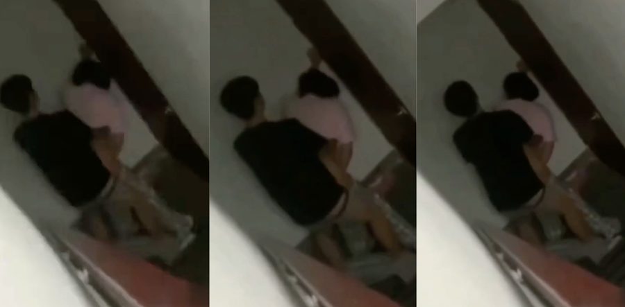 浙江海洋大学图书馆不雅视频流出 小情侣在楼梯间走廊激情后入 娇喘呻吟连绵不绝