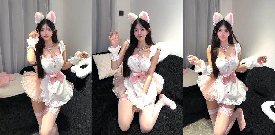 Onlyfans极品潮喷小母狗小柠檬 白虎可爱女仆被高攻速打桩 身体不自觉的疯狂抽搐