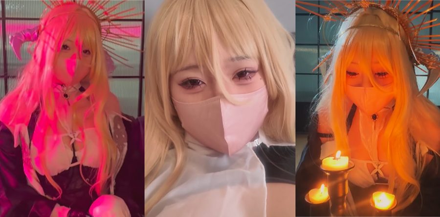糖心VLOG  星野兔cos魅魔修女淫欲榨精  内射精液灌满蜜穴