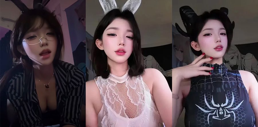抖音博主小飞粥定制视频太顶了！黑丝美乳吐舌勾引 诱惑力直接拉满！