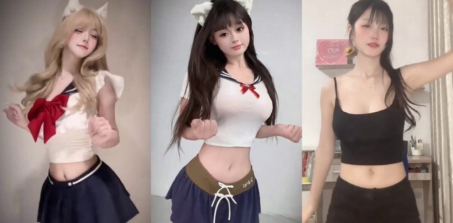 抖音风极品美女白衬衫翘臀短裤骑乘猛操 猫耳水手服巨乳反差骚货后入狂干
