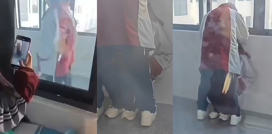 江苏淮阴中专教室走廊变活春宫 学生狗男女当众表演口交偷拍视频疯传 学校沦为龟狗乐园